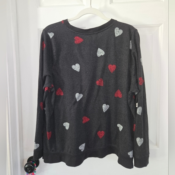 Lucky Brand Heart Patterned Gray Sweater - Picture 2 of 7